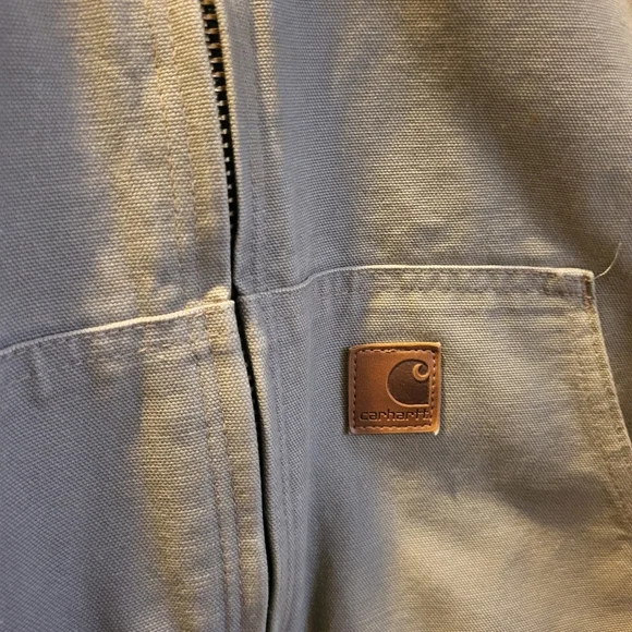 Carhartt Mens Full Zip Brown Workwear Canvas Hooded Utility Jacket Size 2XL - Picture 3 of 6